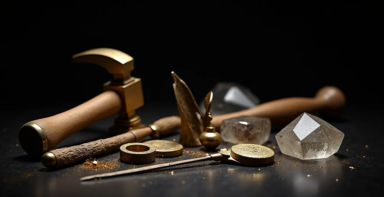 Symbolische Darstellung zeigt die Spannung zwischen traditionellem Handwerk und moderner Innovation