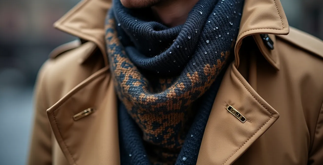 Stilvolles Layering mit Trenchcoat und wärmenden Unterschichten